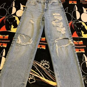 Distressed Blue Women's Jeans